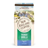 New England Coffee French Vanilla, Decaffeinated Medium Roast Ground Coffee, 10 Ounce Bag