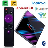 H96 Max Android 9.0 TV Box 2GB RAM/16GB, Penta-Core Mali-450 Up to 750Mhz+, RK3318 Quad-Core 64bit Cortex-A53, H.265 Decoding 2.4GHz/5GHz WiFi Smart TV Box