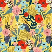 GRAPHICS & MORE Laila Floral Pattern Premium Roll Gift Wrap Wrapping Paper