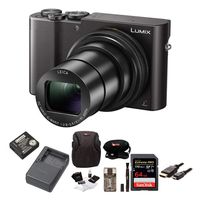 Panasonic Lumix DMC-ZS100 Digital Camera Bundles (Battery & Charger Travel Bundle, Black)