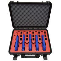 5 Pistol 18 Magazine Doro Waterproof Heavy Duty Gun Case with Custom MyCaseBuilder Foam Insert with Red Topper