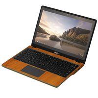 Skinomi Light Wood Full Body Skin Compatible with Acer Chromebook 11.6 C720P (Full Coverage) TechSkin Anti-Bubble Film