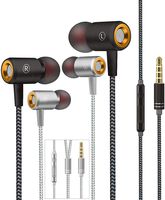 Earphones Earbuds with Remote, Mic 3.5mm Jack Headphones with Microphone and Volume Control Standard Wired Ear Buds Compatible With Samsung Galaxy and Android Cell Phones,2Pack (Black&White)