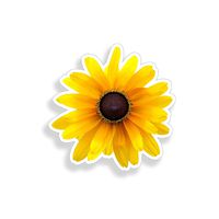 Black Eyed Susan Flower Decal Sticker by SSTS Prints