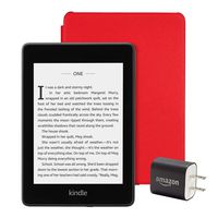 Kindle Paperwhite Essentials Bundle including Kindle Paperwhite - Wifi with Special Offers, Amazon Leather Cover, and Power Adapter
