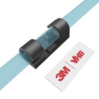 Cable Clips with Strong Self-Adhesive, XIAOXI Cable Management TV PC Wire Holder Sticky Tidy and Organise Cords and Wires - 20 Pcs (Black)