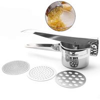 WeTest Upgraded Potato Ricer - Stainless Steel Potato Masher with 3 Interchangeable Ricing Discs