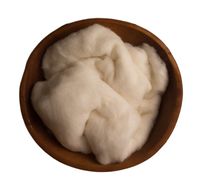 Newborn Fluff, merino wool batting, cloud, basket stuffer, newborn photo prop (7 ounce, Ecru)