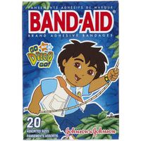 Band Aid Go Diego Go Bandages for Kids, Assorted - 20 Ea