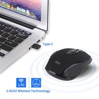 Type C Wireless Mouse, Ergonomic 2.4Ghz USB C Wireless Mouse for MacBook 12", MacBook Pro 2018/2019, Chromebook and More USB C Devices [Ship from USA Directly]