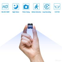 Hidden Camera Mini Spy Camera, 1080P HD Cop Cam Portable Camera Spy Cam Smallest Nanny Cam Body Camera with Night Vision and Motion Activated Battery Powered Tiny Camera, Compatible TF Card Up to 32G