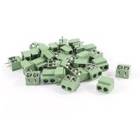 Skylly 30Pcs 2 Pole 5mm Pitch PCB Mount Screw Terminal Block 8A 250V