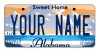 BleuReign Personalize Your Own Alabama State Bicycle Bike Stroller Children's Toy Car 3"x6" License Plate Tag