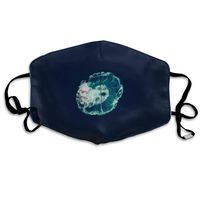 YUIOP White Jellyfish Underwater Tentacles Printed Mask Neutral Mask for Men and Women Polyester Dust-Proof Breathable Mask
