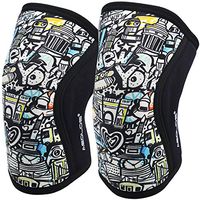 AEOLOS Knee Sleeves(1 Pair),7mm Thick Compression Knee Braces Offer Strong Support for Weightlifting,Powerlifting,Crossfit,Bodybuilding,Squats,Gym and Other Sports (Medium, White)