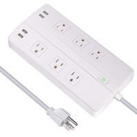 Etekcity 6-Outlet Surge Protector Power Strip with 4 USB Charging Ports, 5610 Joules,6 Ft Long Cord & Mounting Holes, FCC Certified,ETL Listed, White