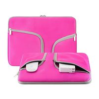 Happy Hours - 13 Inch Premium Quality Zipper Laptop Handbag Notebook Computer Briefcase Folio Netbook Sleeve Cover Bag for Apple Macbook Pro/Pro With or Without Retina(Rose Red)