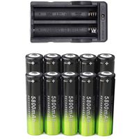 10X Rechargeable 5800mAh Li-ion 18650 3.7V Battery + Smart Charger
