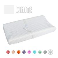 Queness Baby Changing Pad Cover, Ultra Soft Minky Dot Changing Table Pad Cover for Diaper Changing Pad, Change Table Sheets, Ideal Shower Gift for Newborn Girls and Boys (White)