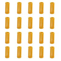 8mm OD 20mm Long Light Load Compression Mould Die Spring Yellow Compression Mould Die Spring for The Ender 3s Bed 20pcs