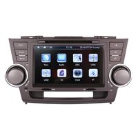 8 Inch Touchscreen Monitor Car GPS Navigation System for Toyota Highlander 2008 2009 2010 2013 2014 Car Stereo DVD Player +Radio +Bluetooth +Steering Wheel Control+Sd/USB+AUX in+Free Backup Camera