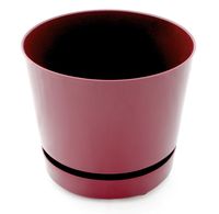 Large 10" Self-Watering + Aerating + Rapid Drain + High Ventilation + Deep Reservoir Round Planter Pot Circulates Air Prevents Root Rot, Mold, Fungus in House Plants and Outdoor Potted Garden (Plum)