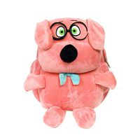 Wrapables Plush Friendly Animals Backpack for Toddlers, Pink Dog