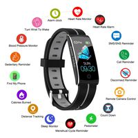Fitness Tracker, Smart Watch with Heart Rate Blood Pressure Sleep Monitor for IOS Android, Slim Waterproof Fitness Tracker with Call Message Reminder, Heart Rate Alarm Fitness Watch for Men Women