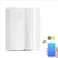 Thinkis WiFi Door and Window Sensor Smart Security Magnetic Sensor Compatible Alexa Google IFTTT Phone App Wireless Ecurity Burglar Alert for Home Garden Apartment Office No Hub Required