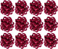 PMU Gift Bows Confetti, Medium, Burgundy (12/Pkg) Pkg/1