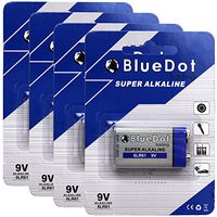 BlueDot Trading Heavy Duty 9 Volt Batteries, 4 Count