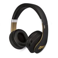 No Proof No Glory NP-2 Bluetooth Wireless/Wired Over-Ear Headphones | Stereo | Adjustable | Flex Anti-Tangle Cable | Microphone | Remote Control - Black/Gold (VEP-022-NPNG)