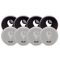 TrackR pixel - Bluetooth Tracking Device. Key Tracker. Phone Finder. Wallet Locator - 4 Black, 4 Gray (8 Pack)