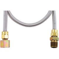DORMONT 20-3132-48B(BAGGED) Gas Dryer & Water Heater Flex-Line (1/2"" OD; 3/8"" ID; 48"" gas dryer fitted with 1/2"" MIP x 1/2"" FIP; Tapped with 3/8"" FIP; Polybagged) electronic consumer