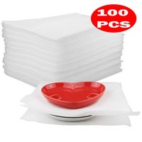 A+Selected 100-Count Packing Supplies Cushion Foam Sheets Safely Wrap to Protect Dishes China Glasses Plates Fragile Items for Moving Boxes 12" x 12"