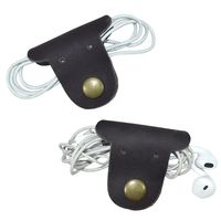 Hide & Drink Dog Shaped Cord Kepper (Cord Clam) 2-Pack Handmade Espresso