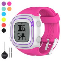 Watbro Watch Band Compatible with Garmin Forerunner 10/ Forerunner 15 Running Watch, Soft Silicone Replacement Wristband for Garmin Forerunner 10/15 Smart Watch Women Men