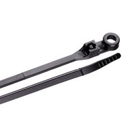 Gardner Bender 45-308MTUVB Mounting Cable Tie, 8 Inch., 50 lb. Tensile Strength, Wire / Cord Management Industrial and Household Use, Nylon Zip Tie, 15 Pk., UV Resistant Black