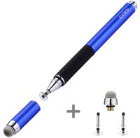 CCIVV Stylus Pen 2 in 1 Fine Point & Mesh Tip for Touch Screen, Compatible for Tablet and Cellphone (1Pc, Blue)