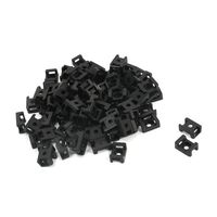 uxcell 9mm Width Tie Cable 5mm Mounting Screw Saddle Base Holder 100 Pcs