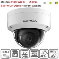 Hikvision 8MP Dome IP Camera DS-2CD2185FWD-IS 2.8MM ONVIF PoE H.265+ IP67 Outdoor Network Security Camera Support Upgrade Face Detection