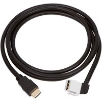 Buyer's Point HDMI Keystone Cable, 6ft (1.8m) 28 AWG, with Ethernet Female-Male (1, 90 Degree)