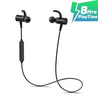Bluetooth Headphones X22 Wireless Sports Headset 8 Hrs Playtime in-Ear Earbuds for Running Gym (IPX6 Sweatproof, Magnetic Design, CVC 6.0 Noise Cancelling Mic, Bluetooth 4.1) (Black)