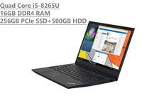 2019 Lenovo Thinkpad E590 15.6" HD Business Laptop (Intel Quad Core i5-8265U, 16GB DDR4 RAM, Toshiba 256GB PCIe NVMe SSD + 500GB HDD) Type-C, HDMI, Ethernet, Webcam, Windows 10 Pro