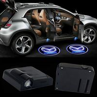 Kess LED Car Door Logo Light for Mazda Ghost Shadow Courtesy Laser Projector Welcome Lamp,2Pcs Wireless Universal Door Logo Ghost Projector