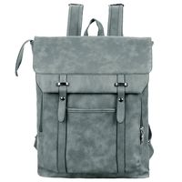 IKRR Unisex Vintage PU Leather School College Bookbag Travel Backpack Laptop Daypack