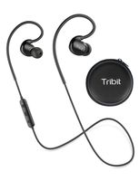 Bluetooth Headphones, Tribit XSport Fly Wireless Earphones with Built-in Mic, IPX7 Waterproof, 8 Hours Playtime, Noise Cancelling Sport Headphones for Workout Running Gym - Black