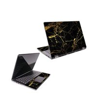 MightySkins Skin Compatible with Lenovo Flex 6 14" (2018) - Black Gold Marble | Protective, Durable, and Unique Vinyl Decal wrap Cover | Easy to Apply, Remove, and Change Styles | Made in The USA