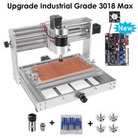 Upgrade CNC 3018 Max Engraver DIY CNC Machine GRBL Control,3 Axis PCB PVC Milling Engraving Machine,Industrial Grade All Aluminum Frame XYZ Working Area 300x180x45mm (with extension rod) cenoz