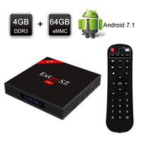 Android TV Box 4GB 64GB EstgoSZ H96 Max TV Box Android 7.1 RK3328 CPU Support 2.4G/5G Dual Wifi/100M LAN/BT 4.0/3D /H265/4 USB 4K Smart Android Box